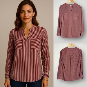 Cabi | Franklin Blouse #5335 Striped Long Sleeve Top Shirt